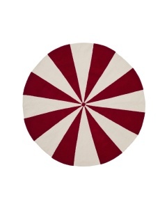 Covor bej/rosu din bumbac 100 cm Wirla Kave Home