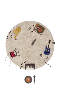 Covor de joaca din bumbac multicolor 140 cm Music Lorena Canals