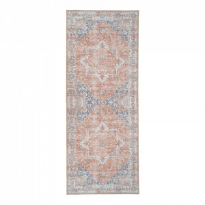 Covor din fibre sintetice albastru/portocaliu 80x200 cm Havana Chenille House Nordic