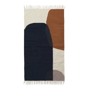 Covor multicolor din fibre naturale 80x140 cm Kelim Merge Ferm Living