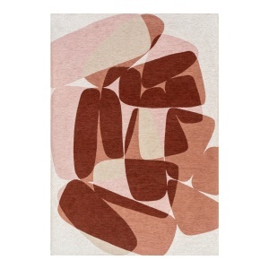 Covor multicolor din fibre sintetice Stones Cherry Mocha Louis de Poortere (diverse dimensiuni)