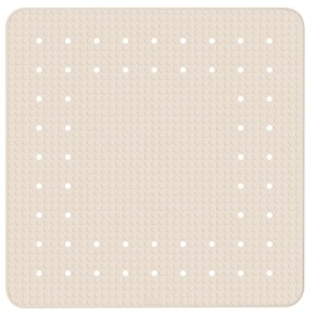 Covoras baie bej din fibre sintetice 54x54 cm Mirasol Wenko