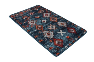 Covoras de baie multicolor din fibre sintetice 70x120 cm Ressal The Home Collection