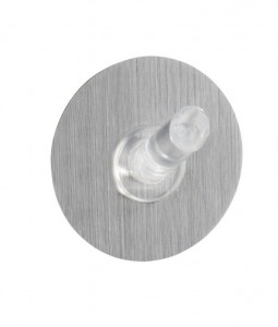 Cuier transparent/argintiu din plastic si policarbonat Static-Loc Uno Silver Medium Wenko