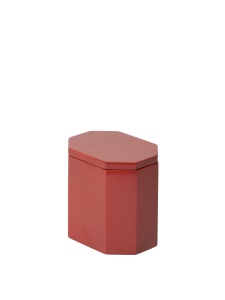 Cutie cu capac rosu din bambus Nova Ferm Living