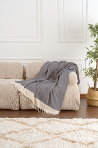 Cuvertura albastru indigo din fibre 150x200 cm Baliksirti The Home Collection