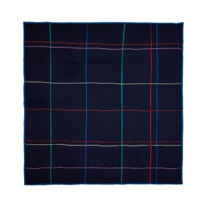 Cuvertura matlasata albastru inchis din bumbac 260x260 cm Sen Hubsch