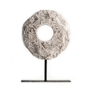 Decoratiune alb antic/neagra din piatra 33 cm Figure Vical Home