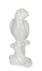 Decoratiune alba din ceramica 40 cm Seram Parot Bizzotto