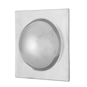 Decoratiune de perete argintie din ceramica 31x31 cm Cesta Bloomingville