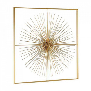 Decoratiune de perete aurie din metal 51x51 cm Auriel Bizzotto