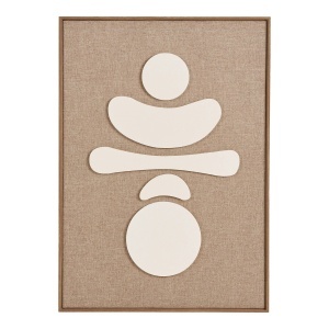 Decoratiune de perete din fibre sintetice maro/bej 50x70 cm Diva Relief House Nordic