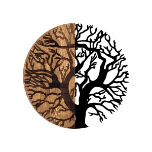 Decoratiune de perete maro/neagra din metal 56 cm Monument Tree - 320 The Home Collection
