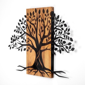 Decoratiune de perete maro/neagra din metal 58x80 cm Willow A The Home Collection