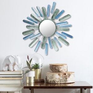 Decoratiune de perete multicolora din metal 75 cm Brueta The Home Collection