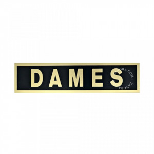 Decoratiune de perete neagra/aurie din metal Dames Vintage Zangra