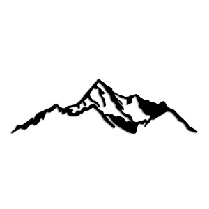 Decoratiune de perete neagra din metal 20x67 cm Mountain - 9 The Home Collection