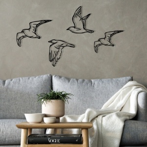 Decoratiune de perete neagra din metal 24x100 cm Freedom The Home Collection