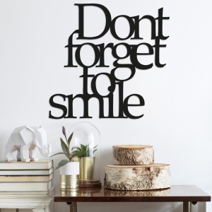 Decoratiune de perete neagra din metal 67x70 cm Smile The Home Collection