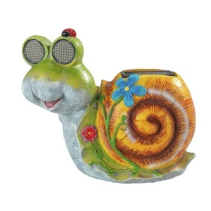 Decoratiune luminoasa pentru exterior multicolora din fibre sintetice 19 cm Snail Wenko