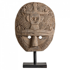 Decoratiune maro/neagra din lemn 45 cm Figura Oriental Vical Home