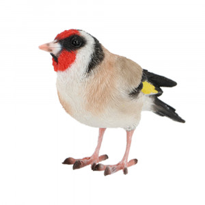 Decoratiune multicolora din fibre sintetice 9 cm European Goldfinch Esschert Design