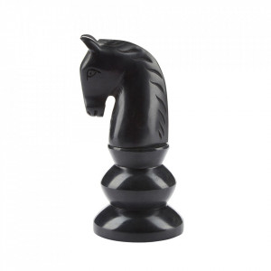 Decoratiune neagra din steatit 16 cm Horse Margit Brandt
