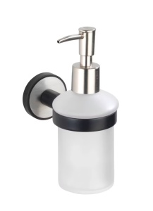 Dispenser sapun lichid de perete negru/alb din metal 200 ml Udine Wenko