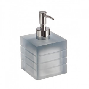 Dispenser sapun lichid gri din polirasina 8x14 cm Cube Bizzotto
