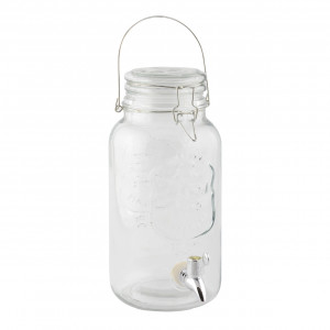 Dozator pentru bauturi transparent/argintiu din sticla 3,6 L Joy Esschert Design