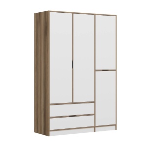 Dulap alb/maro 208 cm Elina The Home Collection
