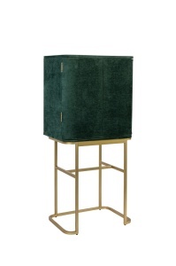 Dulap bar verde/auriu din metal 135 cm Ava Morgana Bold Monkey