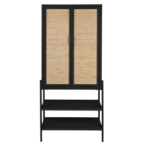 Dulap bej/negru din lemn 160 cm Yasu Dutchbone