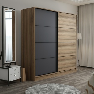 Dulap maro/gri antracit 210 cm Kale Evy The Home Collection