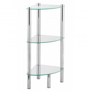 Etajera argintie/transparenta din metal 74 cm Yago Wenko