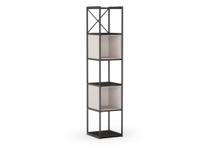 Etajera neagra/crem din metal 179 cm Anya Slim The Home Collection