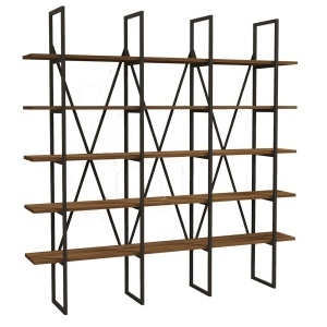 Etajera neagra/maro din metal 160 cm Beylerbeyi The Home Collection