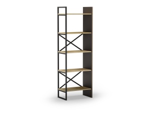 Etajera neagra/maro din metal 175 cm Ara Slim The Home Collection