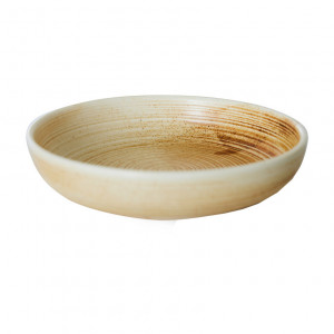Farfurie adanca maro din ceramica 22 cm Chef HKliving