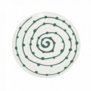 Farfurie alba/verde din ceramica 22 cm Arts & Craft Swirl Urban Nature Culture Amsterdam