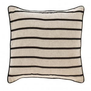 Fata de perna bej/neagra din bumbac 45x45 cm Sagira Kave Home