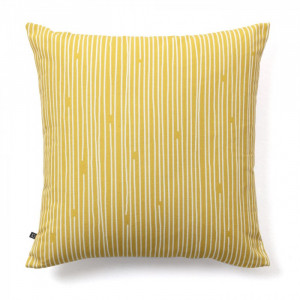 Fata de perna din bumbac galben 45x45 cm Fabiela Striped Kave Home