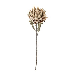 Floare artificiala verde/crem din fibre sintetice 76 cm Protea Bloomingville