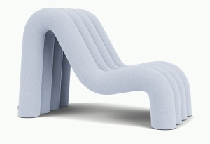 Fotoliu albastru din textil Alp Kvadrat Vidar Ice - 723 FEST