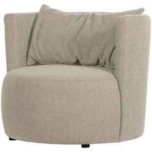 Fotoliu bej din textil Explore Boucle Woood
