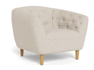 Fotoliu bej/maro din textil Ria Quiet Object