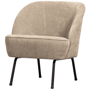 Fotoliu bej nisipiu din textil Vogue Chenille Woood