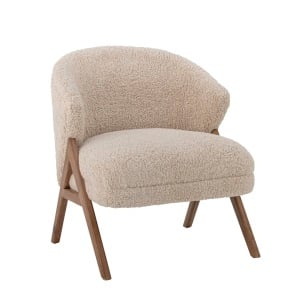 Fotoliu crem din textil Camino Bloomingville