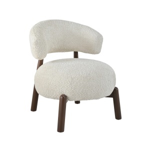 Fotoliu din textil alb Neron Quiet Object