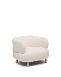 Fotoliu ecru din textil Luisa Kave Home